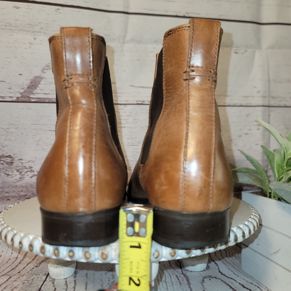 FRYE Melissa Womens Cognac Brown Leather Chelsea Boots Size 9.5B - Picture 16 of 16